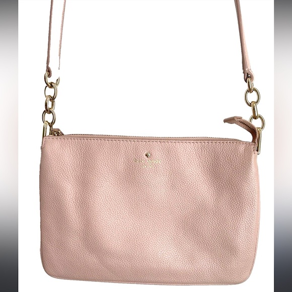 Kate Spade Leila Triple Gusset Crossbody Purse Rose Smoke - Picture 2 of 12